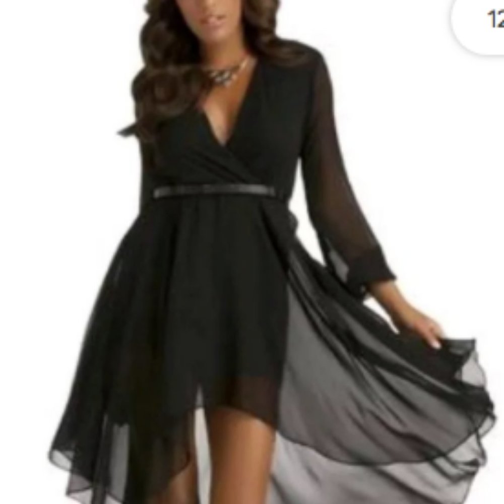 Kardashian Kollection High Low Black Dress